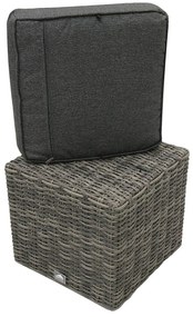 Rattanowy zestaw modułowy BORNEO LUXURY dla 7 osób (szary)