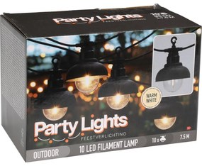 Zewnętrzny łańcuch imprezowy LED Marco, 4,5 m, 10 żarówek LED, IP 44