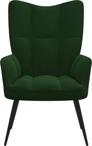 Ciemnozielony welurowy fotel pikowany - Verria