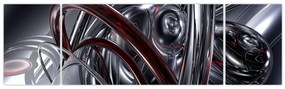 Obraz szarej abstrakcji (170x50 cm)