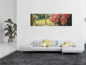Obraz - Kot na oknie (170x50 cm)