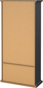 Dwudrzwiowa witryna z szufladami Paris, kolor szary