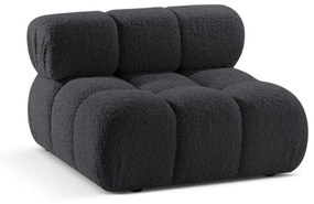 Antracytowy moduł sofy z materiału bouclé (moduł środkowy) Bellis – Micadoni Home