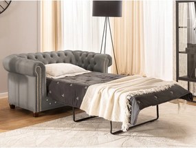 Szara aksamitna rozkładana sofa 148 cm York Blik – Ropez
