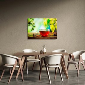 Obraz na szkle - Martwa natura z herbatą (70x50 cm)