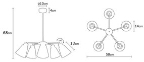 Lampa wisząca z metalowym kloszem ø 58 cm Manavgat – Opviq lights