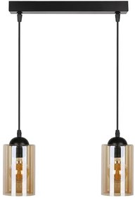 Lampa wisząca na listwie z dwoma szklanymi kloszami - 4X V139 S0-A46