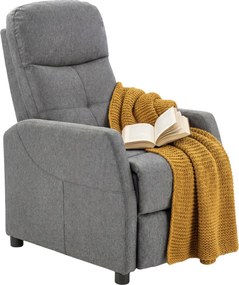 Popielaty rozkładany fotel wypoczynkowy C5-E08