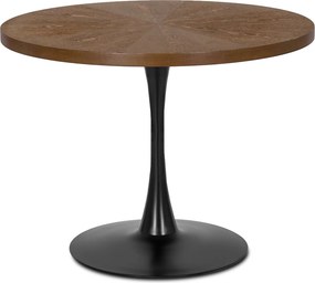 Stół okrągły Lino 100 cm do jadalni, loft, industrialny, orzech