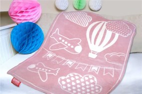 Kocyk niemowlęcy Greno 75x100 Kids Club różowy GRENO