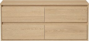 Szafka podumywalkowa wisząca z płytą - Fornir Dąb - 120 cm - MILIPAM