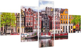 Obraz - Amsterdam, domy tańca (125x70 cm)