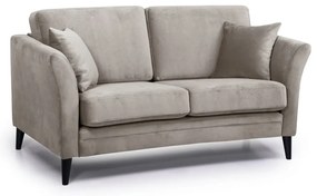 Beżowa aksamitna sofa Scandic Eden, 165 cm