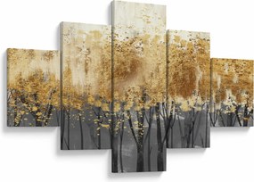 Obraz - Złote drzewa (125x70 cm)