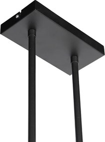 Lampa wisząca czarna bez klosza - Combi 3 Deluxe