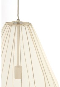 Beżowa lampa wisząca z tekstylnym kloszem ø 50 cm Itela – Light &amp; Living