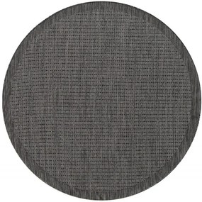 Dywan zewnętrzny Giza czarny 160 cm x 160 cm koło