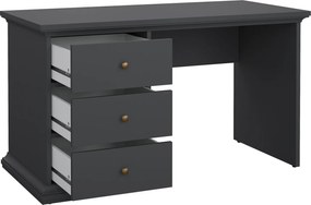 Biurko komputerowe Paris z 3 szufladami, kolor szary