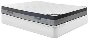 Zestaw 180 x 200 cm stelaż ze skrzynią  biały + materac hybrydowy z 7-strefowymi kieszeniowymi sprężynami i pianką termoplastyczną gr.30cm - ILYROS od YSMÉE