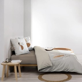Biało-beżowa bawełniana pościel dwuosobowa 240x220 cm Natacha – douceur d'intérieur
