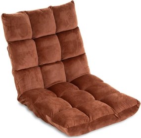 Składane krzesło podłogowe, 60 x 52 x 53 cm, brązowe