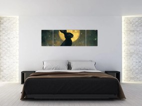 Obraz - Zając z księżycem (170x50 cm)