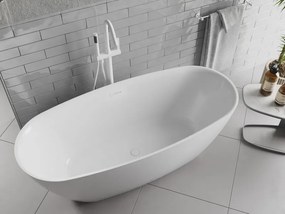 Mexen Luvo Slim wanna wolnostojąca 170 x 75 cm, biała, przelew biały - 52801707500-20