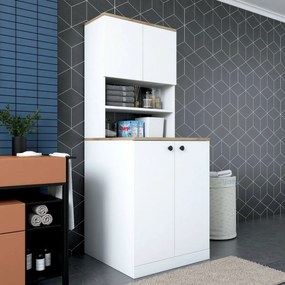 Szafka nad pralkę Kira White and Walnut
