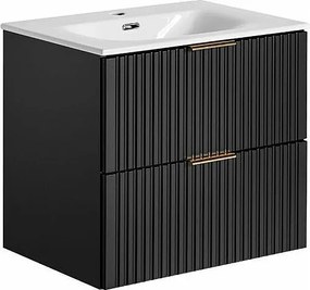 Szafka pod umywalkę ADEL BLACK 82 60cm czarny mat