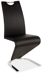 Krzesło H-090 czarne ekoskóra/chrom SIGNAL