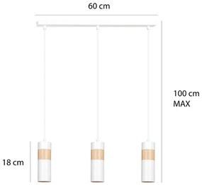 Czarna nowoczesna lampa wisząca - D103 Gida