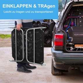 Outsunny Składany Leżak Ogrodowy Czarny Elegancja i Wygoda 182x56x28cm | Aosom PL