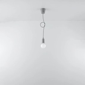 Szara lampa wisząca ø 5 cm Rene – Nice Lamps