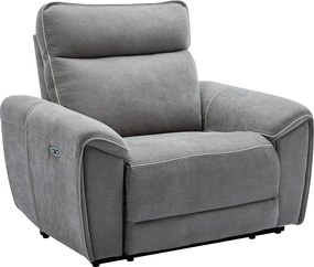 Fotel z elektryczną funkcją relax i szarą tapicerką - DJARALO