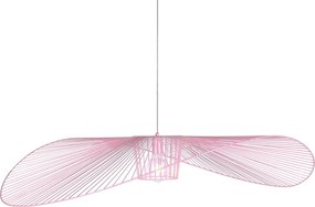 Wisząca lampa druciana kapelusz różowa C2-P49