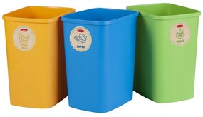 Zestaw 3 koszy do segregacji odpadów Curver ECO, 25 l