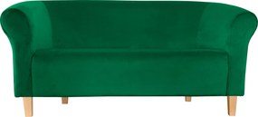 Sofa Milo tkanina Welur wygodna sofa tapicerowana do salonu i poczekalni : Kolor nogi - Drewno, Kolor tkaniny - VELVET - MG25, Typ tkaniny - Velvet, Wysokość nogi - 15 cm