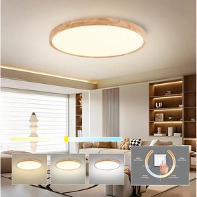 Brilagi - Lampa sufitowa LED WOODROUND LED/40W/230V 3000/4000/6000K średnica 60 cm