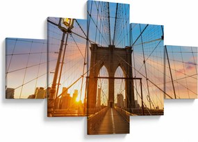 Obraz - Brooklyn Bridge, Manhattan, New York (125x70 cm)
