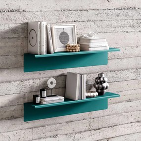 Metalowa półka ścienna Modern Joanne 70 cm, kolor morski