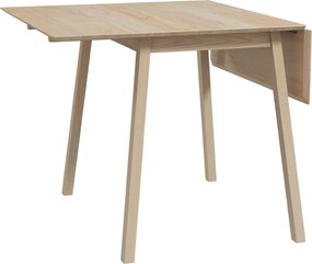 HOMCOM Stół jadalny składany, Stół kuchenny, 2 składane powierzchnie, 110 x 86 x 75 cm, Naturalny