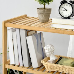 HOMCOM Regał bambusowy 4 poziomy półka kuchenna biurowa naturalny 62x33x112 cm | Aosom PL