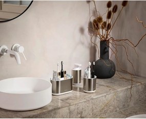 Dozownik do mydła ze stali nierdzewnej w kolorze srebra 300 ml Duo Steel – Joseph Joseph