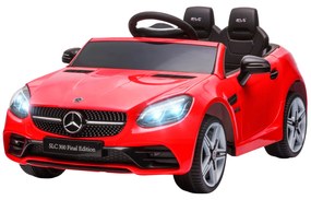 AIYAPLAY Elektryczny samochód dla dzieci z reflektorami LED, pasem bezpieczeństwa, klaksonem, muzyką, 3-5 km/h, dla dzieci 3-6 lat, Czerwony