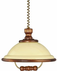 Prezent 73006 Acryl wood wisząca lampa wysuwana, Z54, E27 1x 60W, brązowy