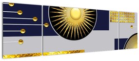 Obraz - Złote koła (170x50 cm)