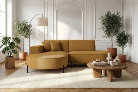 Narożnik Parma Studio Hills, tkanina Poso, lewy, musztardowy (01)