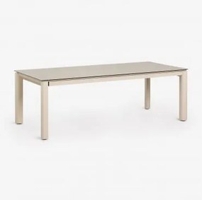 Rozkładany Prostokątny Stół Ogrodowy Z Ceramicznego Szkła Sylvara 220-280x100 Cm - Sklum