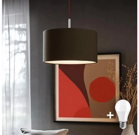 Eglo - LED Lampa wisząca TUNJA 1xE27/60W/230V brązowa