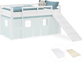 Łóżko piętrowe dla dzieci 90x200 cm Białe